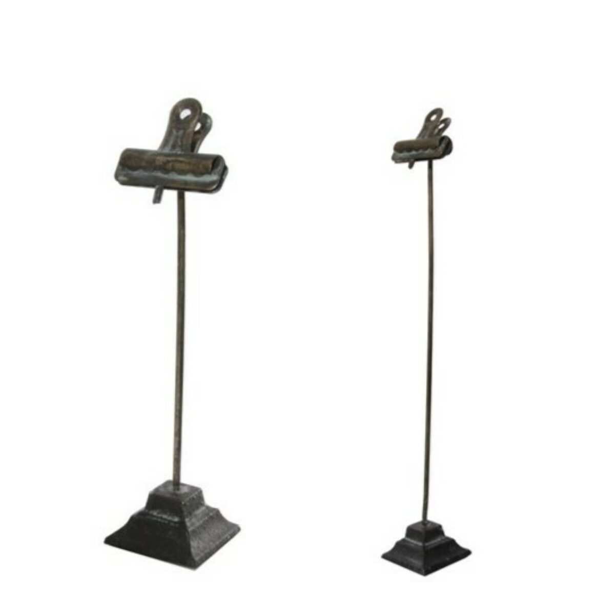 Black Clip on iron stand x2