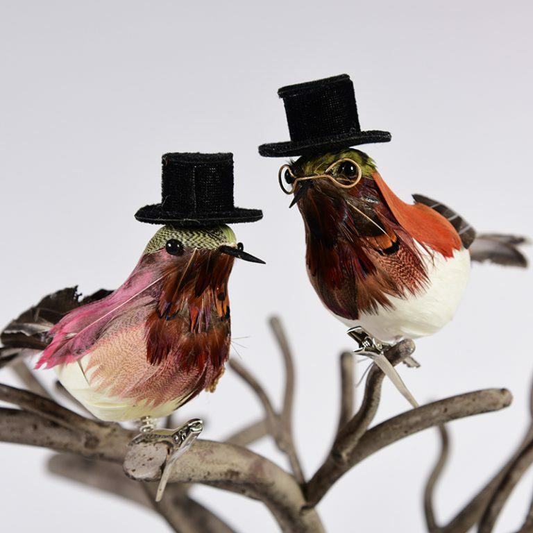 Feather Hummingbirds in Top Hats