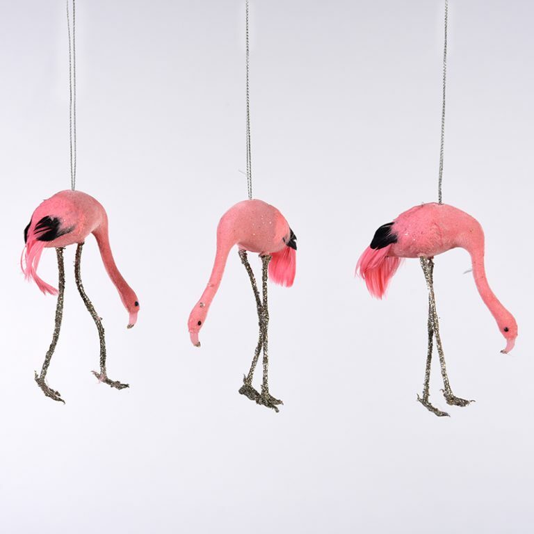 Pink Feather Flamingo Hanging Decorations