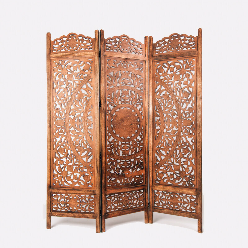 Teak Wooden Folding Screen