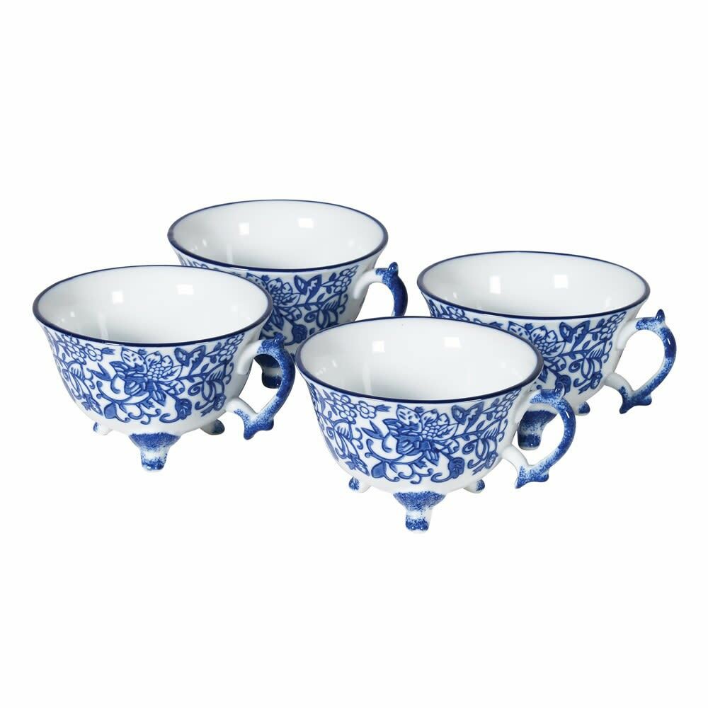 Blue & White Ceramic Teacups