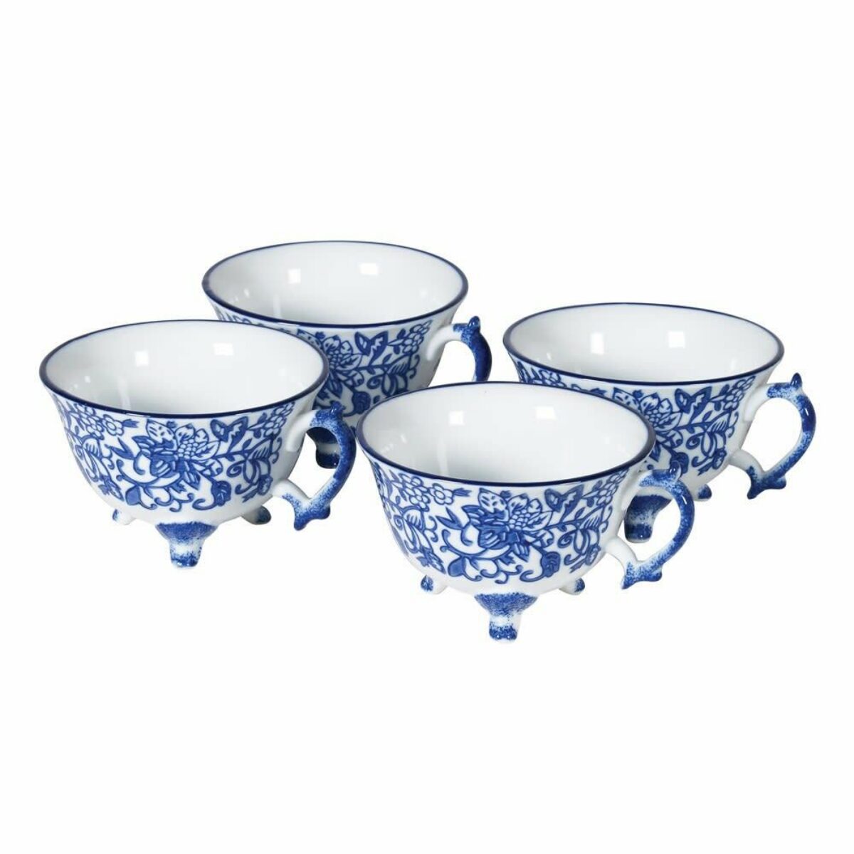 Blue White Ceramic Teacups