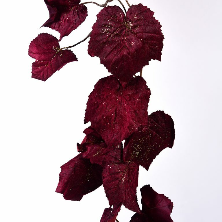 Bordeaux Velvet Vine Leaf Garland