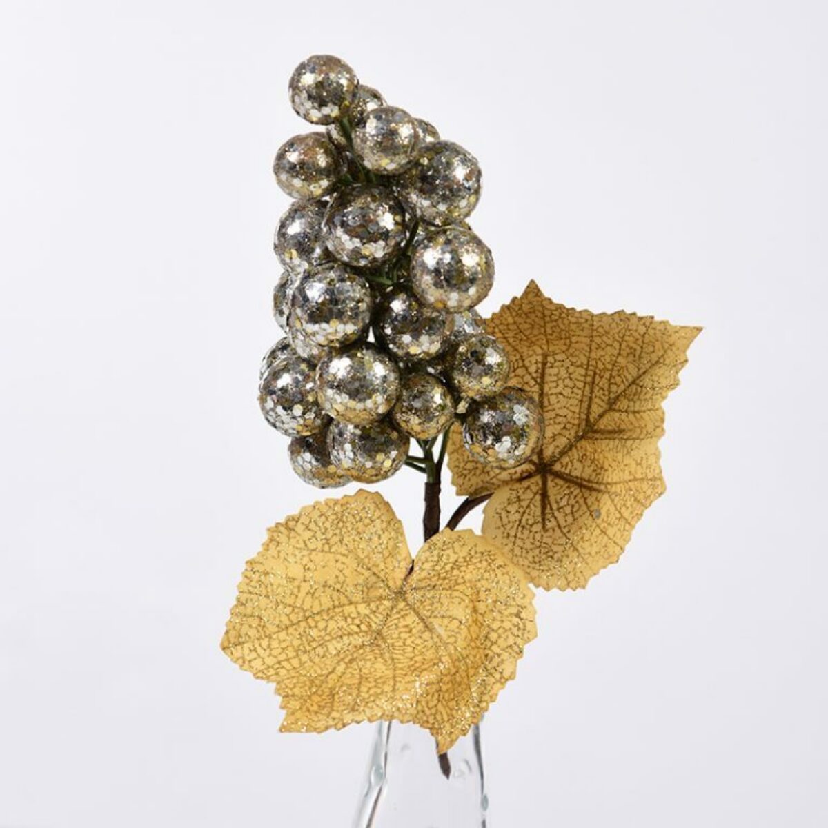 Champagne Velvet Grape Vine Pick 30cm
