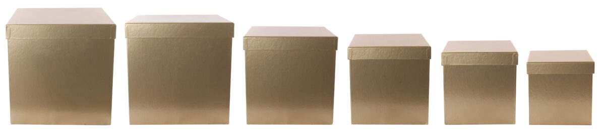 Paper square box set6 gold 322824201614cm