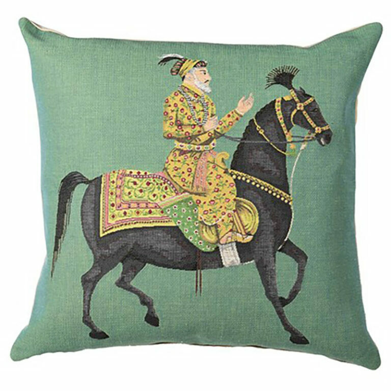 Maharaja on Horse Facing Right Cushion