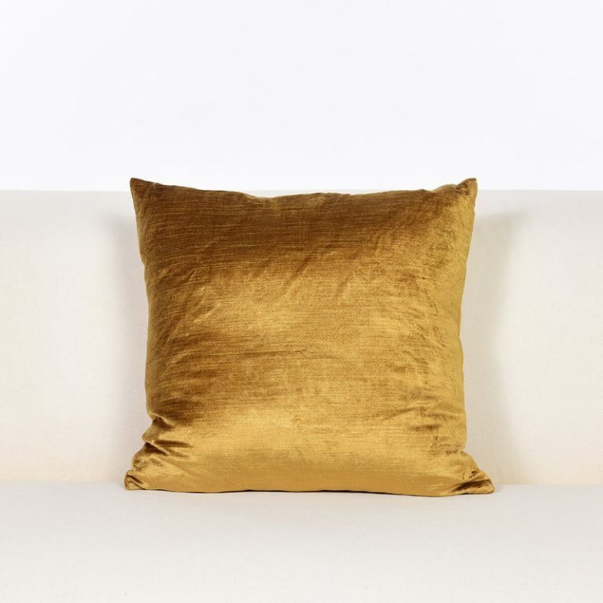 Antique Gold Velvet Cushion 43 x 43cm