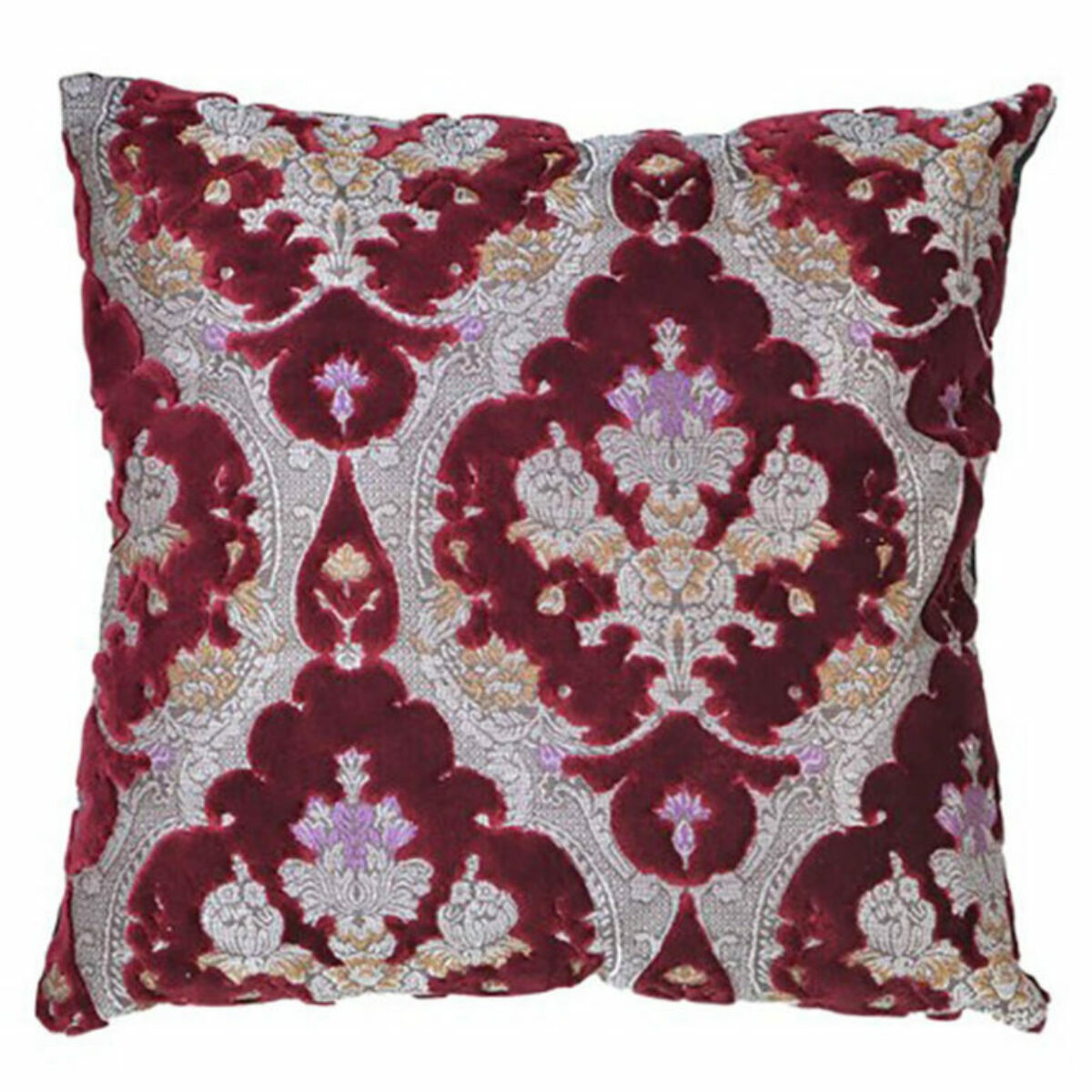 Cushion velvet damask ruby 55 x 55cm NDM544 768x768