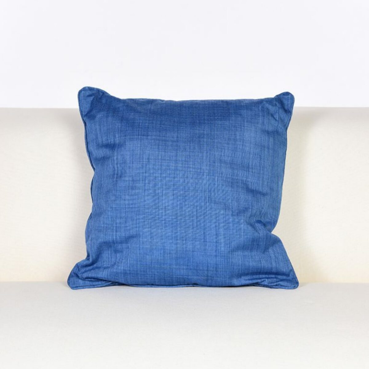 Indigo Blue Cotton Cushion 40 x 40cm