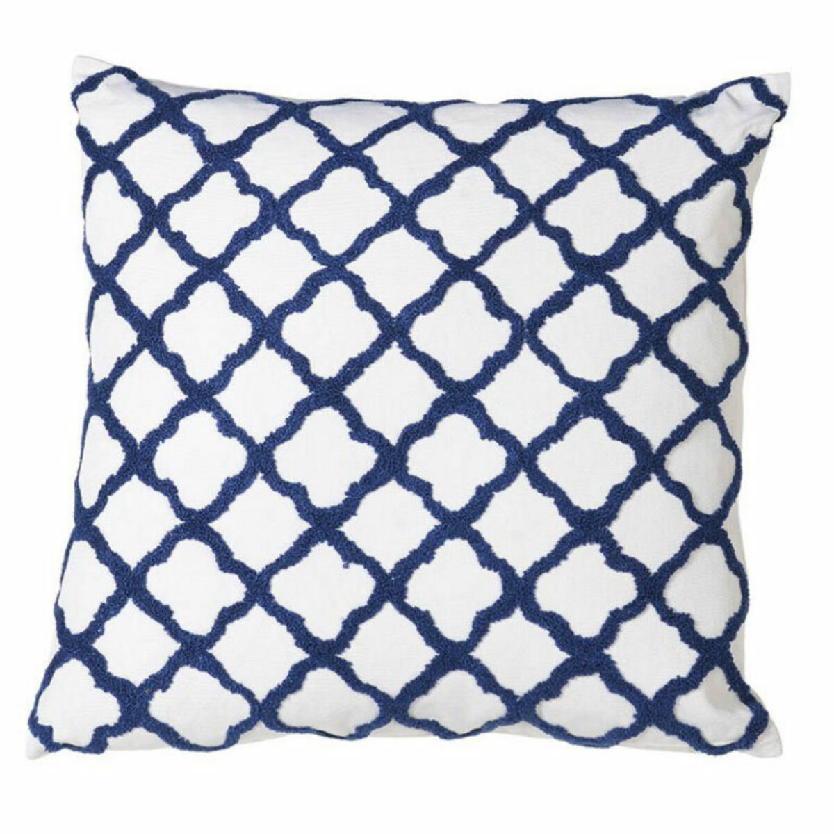 Navy White Quatrefoil cushion 45 x 45cm EGN120 768x768