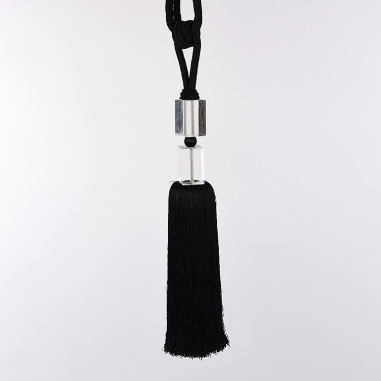 Black Crystal Tassel Tieback