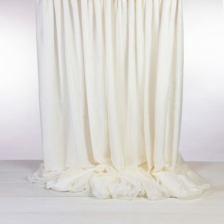 Ivory Voile and Cotton Drapes