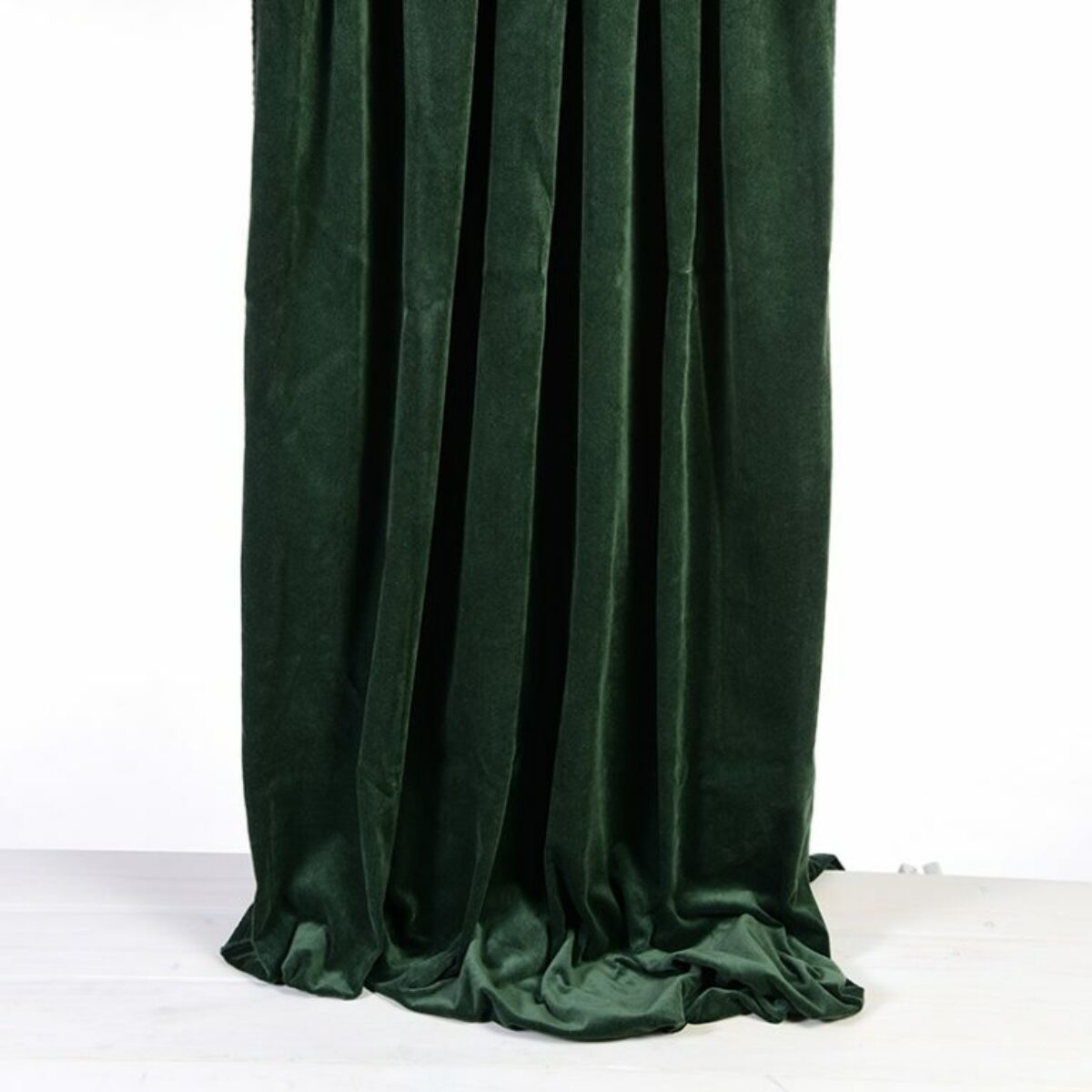 Green Velvet Drapes 120 x 405cm