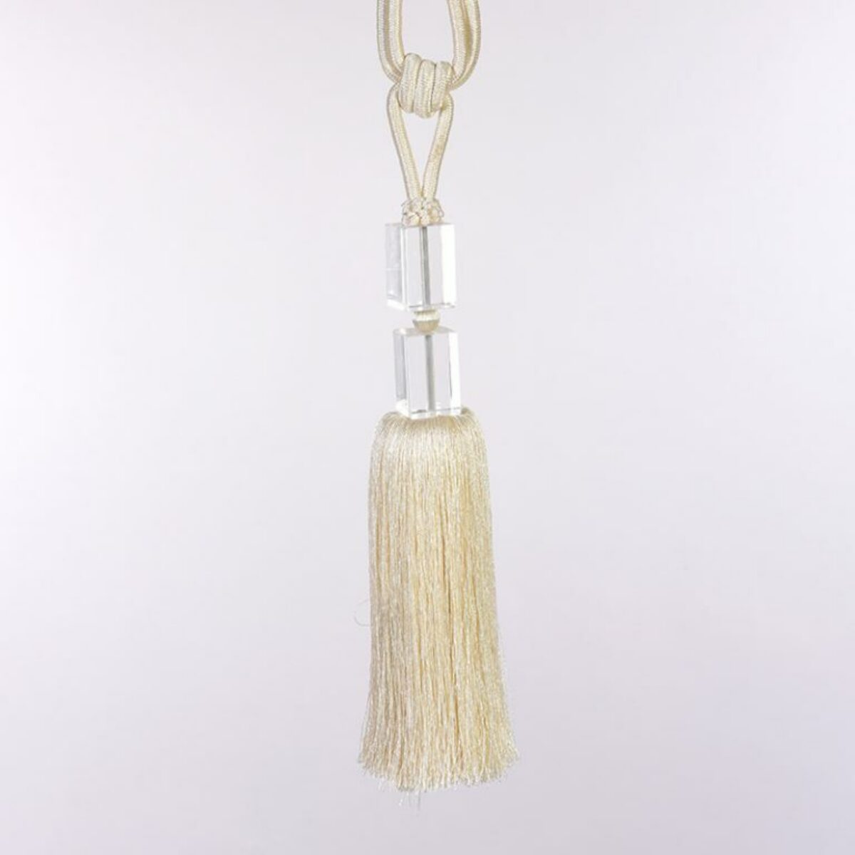 Ivory Crystal Tassel Tiebacks 45cm L