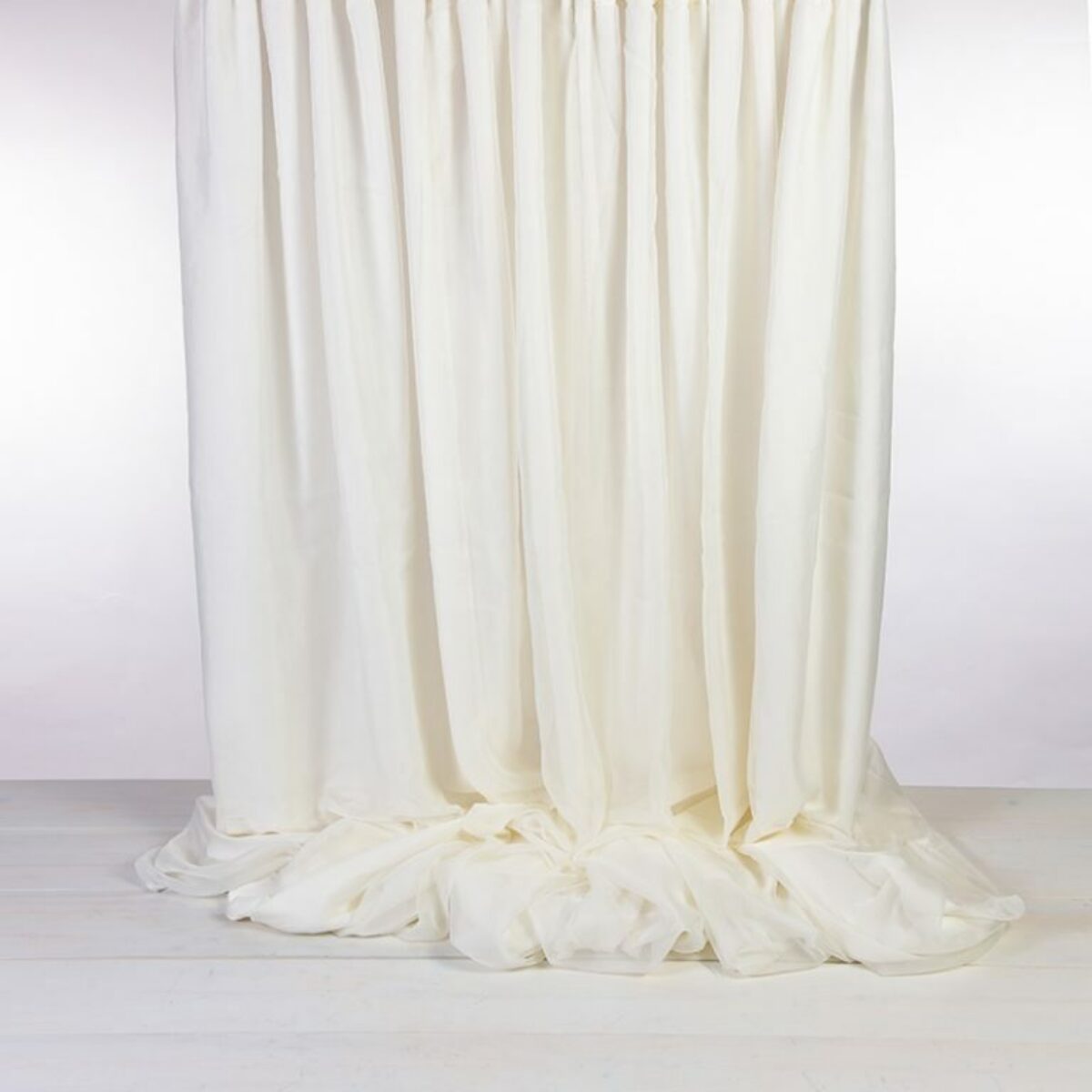 Ivory Voile and cotton drapes 300 x 500cm 300 x 400cm