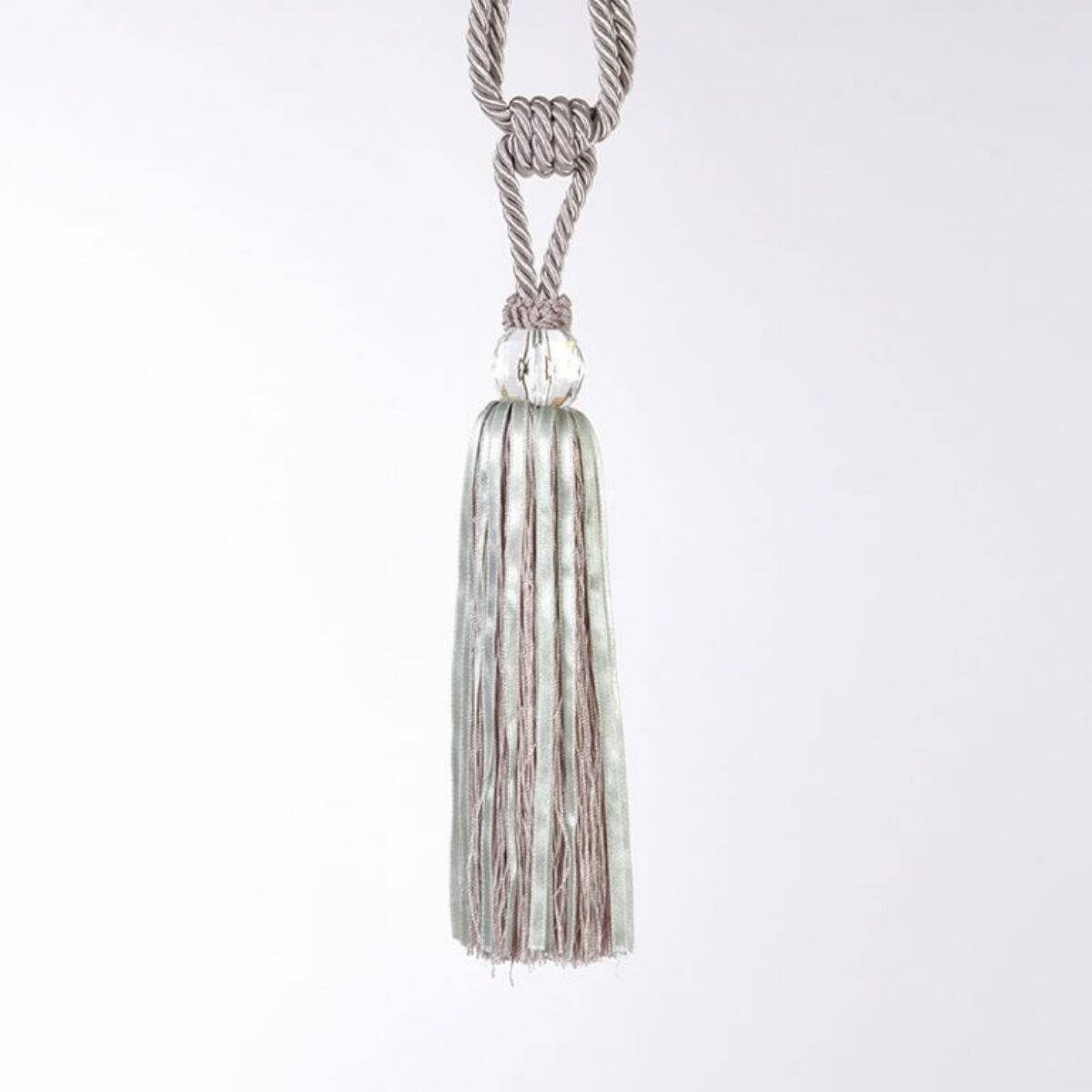 Mink Ribbon Tassel Tiebacks 30cm L