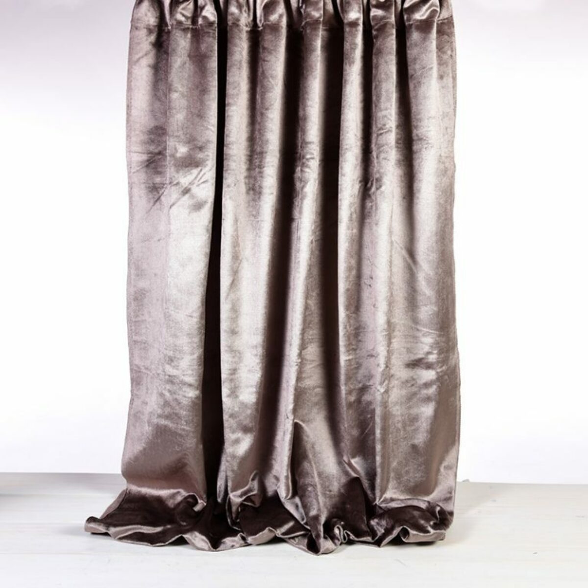 Mink Velvet Drapes 137 x 320cm WL 137 x 400cm WL