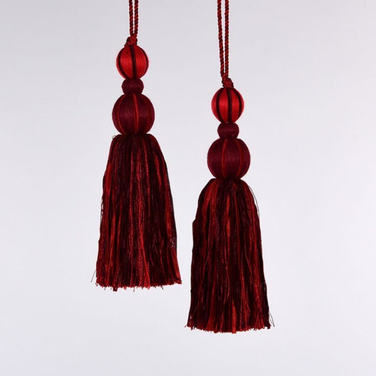 Red Oxblood Tassel Ties 20cm