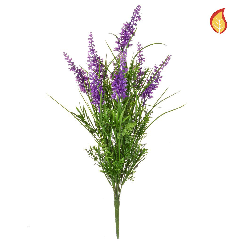 Mixed Grass with Purple Flowers Bundle