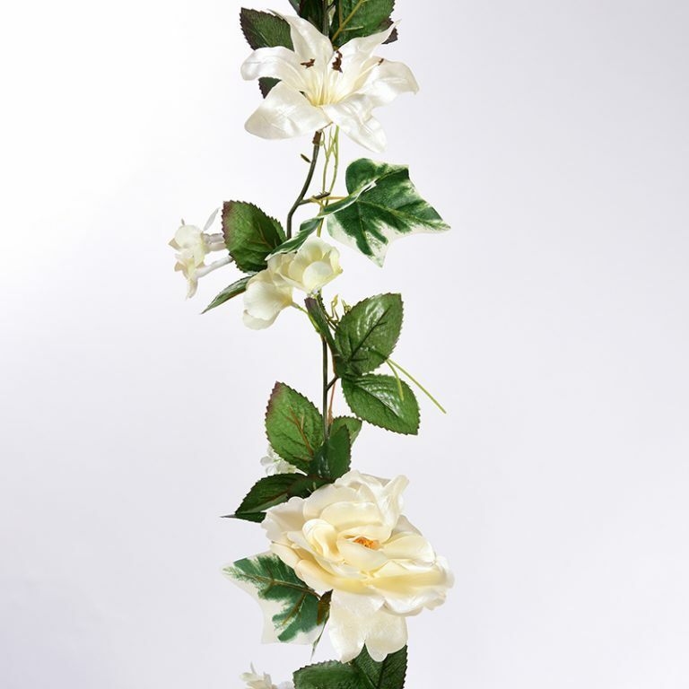 Cream Rose, Lily & Honeysuckle Garland