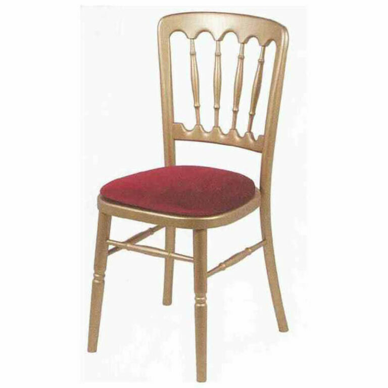 Gold Regency Chair with Red Seatpad