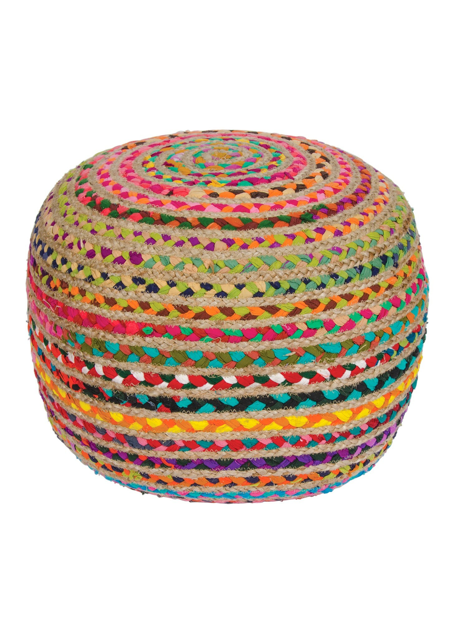 Multi-coloured Indian Pouffe