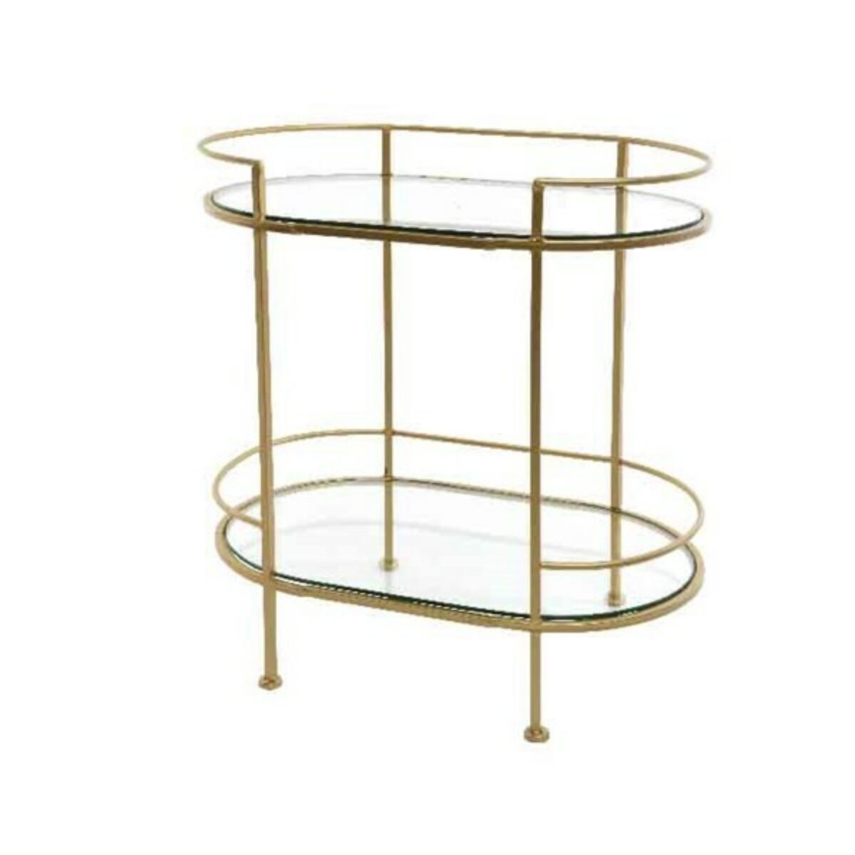 Gold Cocktail Table 367785 45 x 70 x 75cm WDH