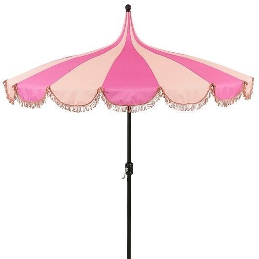 Vintage Parasol in Strawberries & Cream