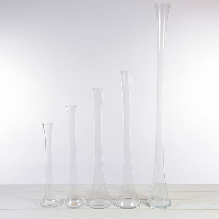 Clear Glass Lily Vases