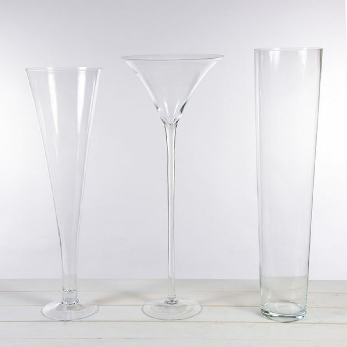 Extra Tall Glass Vases Trumpet Martini Giant 85cm 90cm H