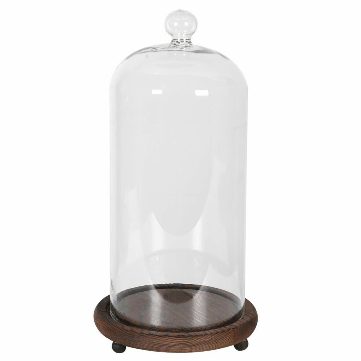 Glass Dome on Wooden base 30x15cm HD HBK008