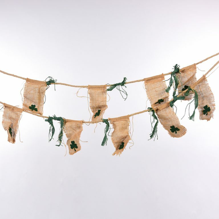 Shamrock Hessian Bunting