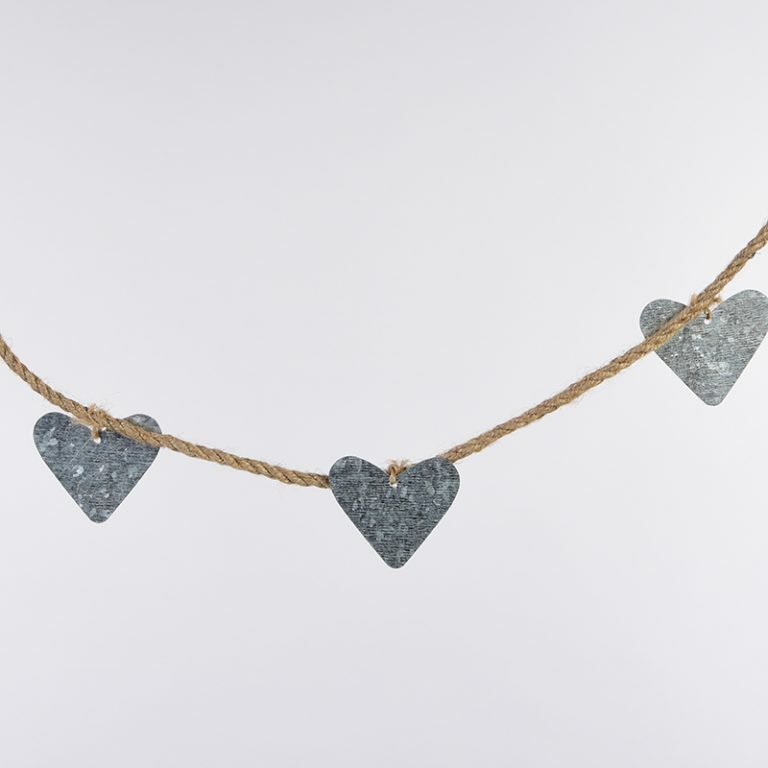 Zinc Heart Rope Garland