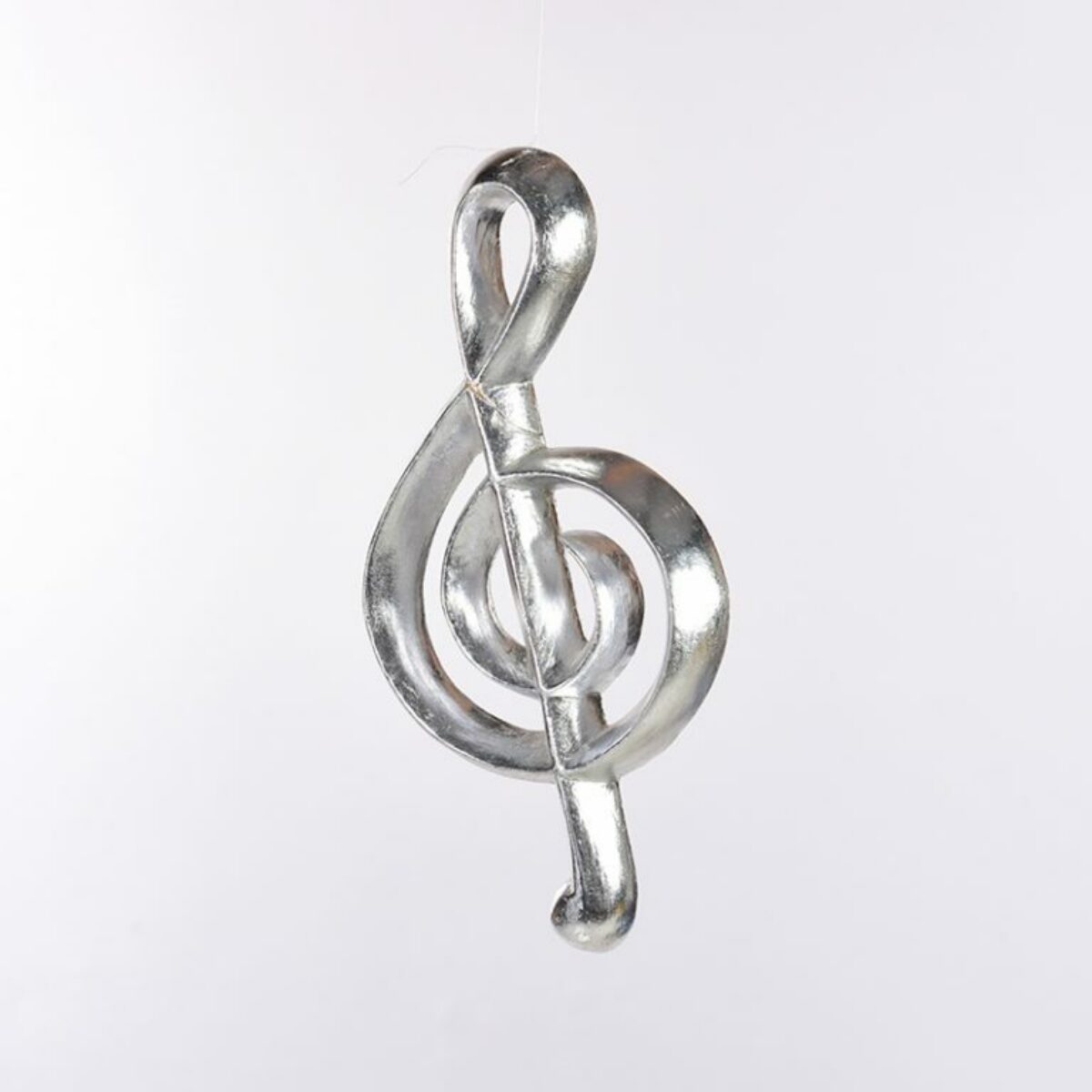 Hanging Silver Treble Clef 20cm