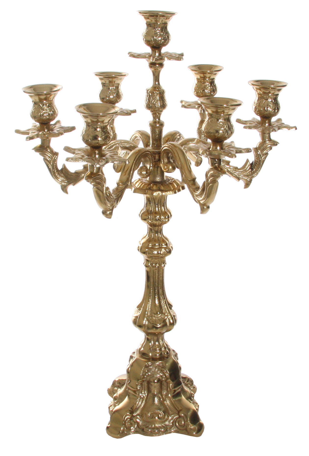 Gold 7 Arm Ornate Candelabra