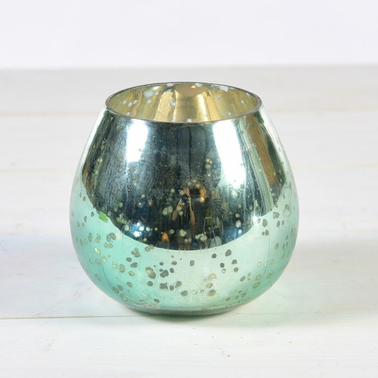 Turquoise Glass Tealight Holder