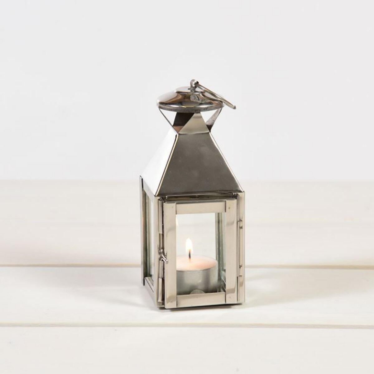 Mini silver Chrome lantersn 16cm H