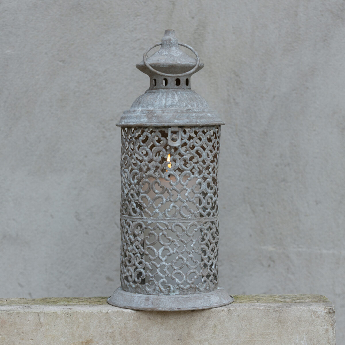 Verdigris Saffi lantern 15 x 35cm DH