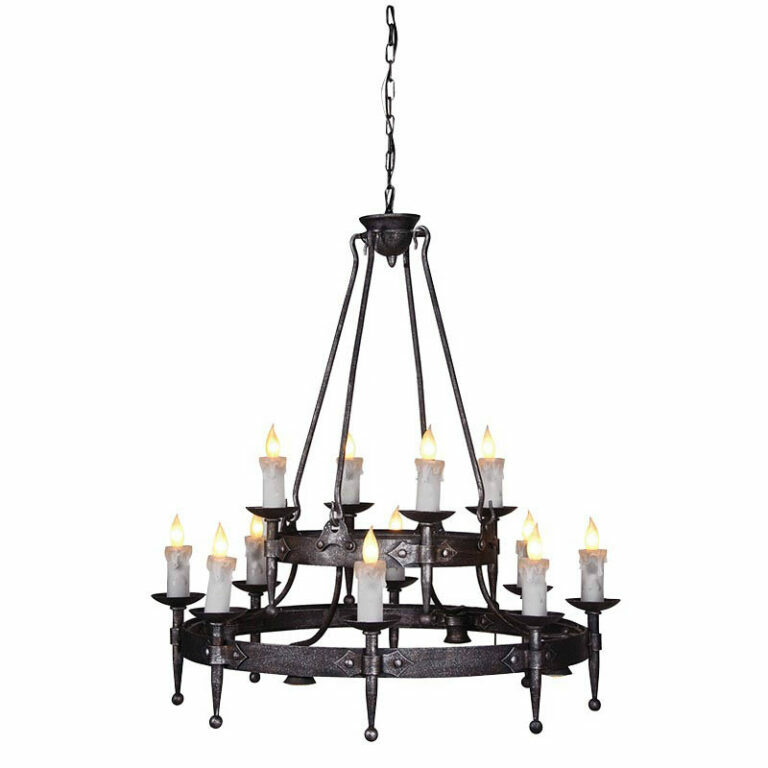 Wrought Iron Medieval Chandelier