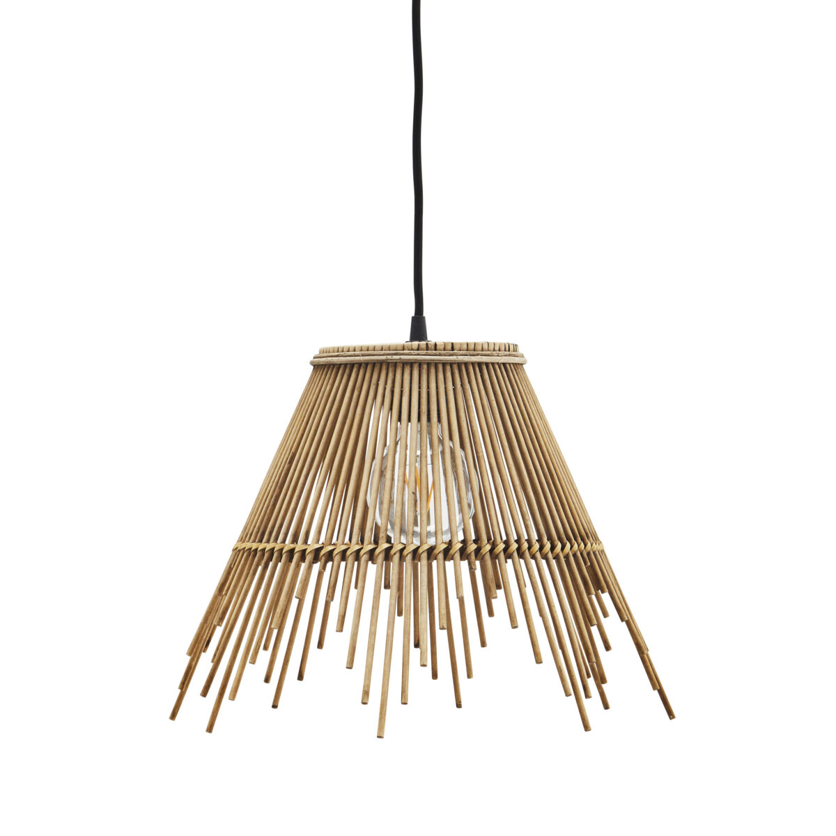 Bamboo Sunburst Pendant Light 35 x 26 cm DH E27 60 W Lightbulb required