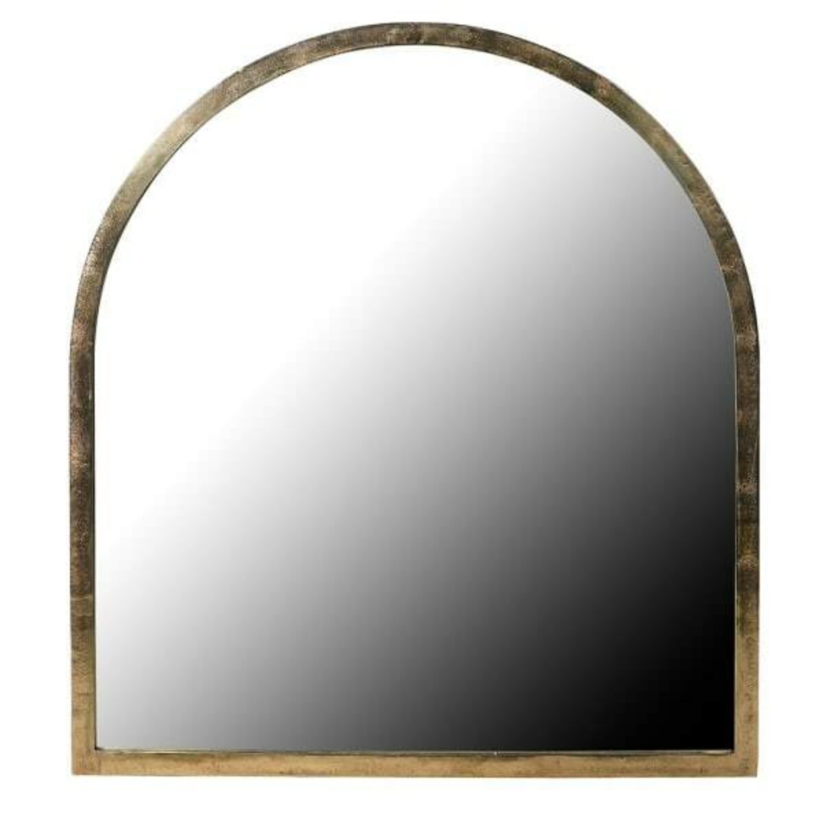 Antique Brass Arch Wall Mirror 101 x 92cm HW