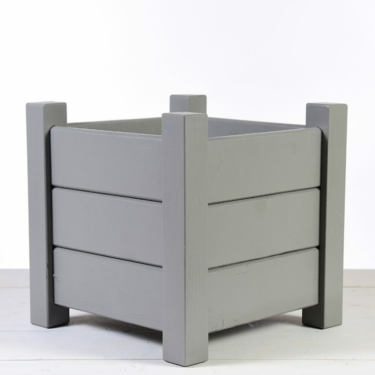 Grey Wooden Planter