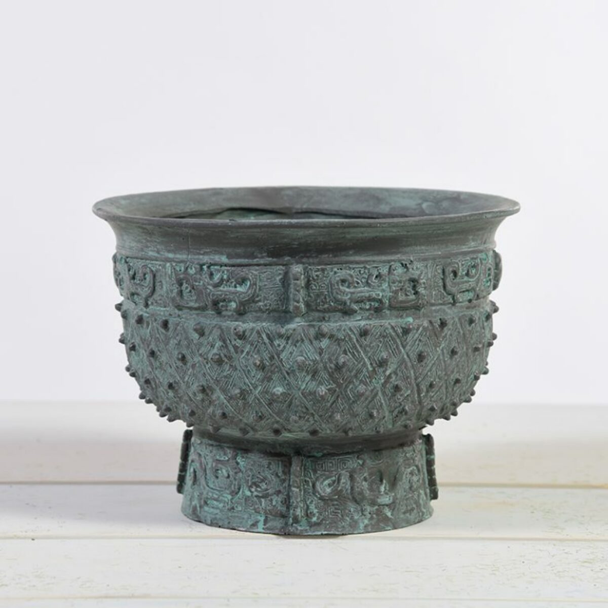 Chinoise Verdigris Planter 22x17cm DH