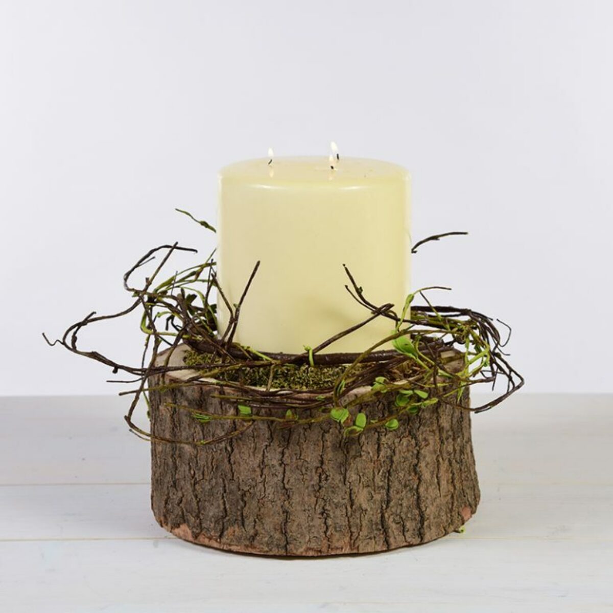 Wooden Log Pot 18cm x 15cm DH