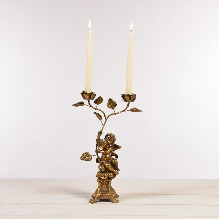 Gold Cherub 2 Arm Candelabra