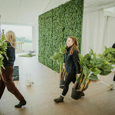 Beautiful marquee wedding set up at Royal Belfast Golf Club