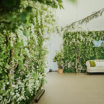Beautiful marquee wedding set up at Royal Belfast Golf Club